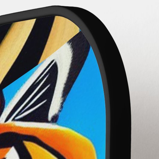 Cool Tiger Face Abstracte kunst Pickleball Paddle (Links Detail)