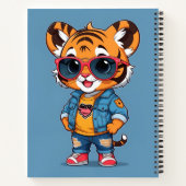 Cool Tiger gepersonaliseerd Notitieboek (Achterkant)