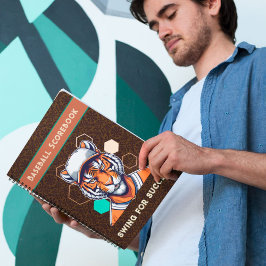 Cool Tiger Gift voor Honkbalspelers Lover Coaches Notitieboek