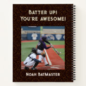 Cool Tiger Gift voor Honkbalspelers Lover Coaches Notitieboek (Achterkant)