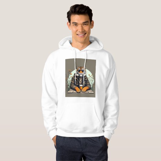 "Cool Tiger Hoodie - Unieke Graphic Pullover voor (Voorkant volledig)