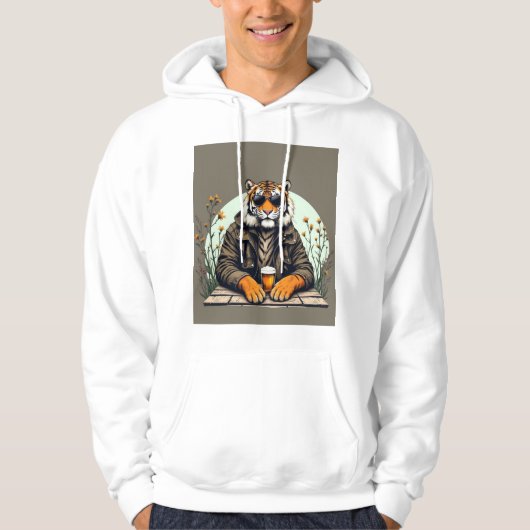 "Cool Tiger Hoodie - Unieke Graphic Pullover voor (Voorkant)