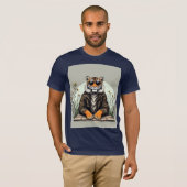 "Cool Tiger met zonnebril T-shirt - Stijlvol (Voorkant volledig)