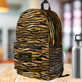 Cool Tiger Oerwoud Animal, gepersonaliseerde naamt Bedrukte Rugzak