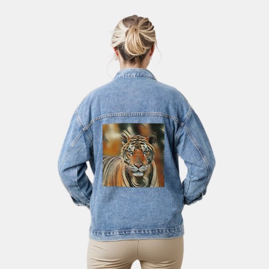 Cool Tiger oerwoud liefhebbers Denim Jacket (Model)