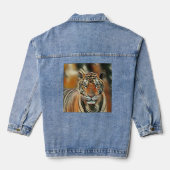 Cool Tiger oerwoud liefhebbers Denim Jacket (Achterkant)