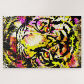 Cool Tiger Puzzle - Yellow Tiger Draaipuzzel Legpuzzel (Horizontaal)