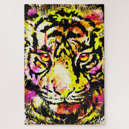 Cool Tiger Puzzle - Yellow Tiger Draaipuzzel Legpuzzel