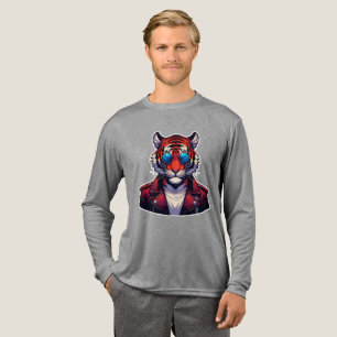 Cool Tijger Cartoon Kunst Tri-Blend Shirt