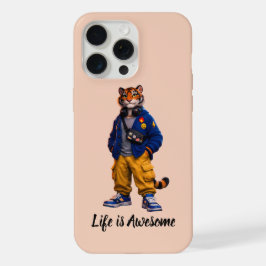 Cool Tijger in Streetwear Kunst - Stedelijke Stijl iPhone 15 Pro Max Case
