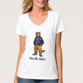 Cool Tijger in Streetwear Kunst - Stedelijke Stijl T-shirt