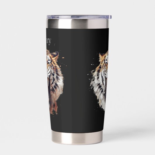 Cool tijger liefhebbers oerwoud geïsoleerde drinkbeker (Links)