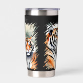 Cool tijger liefhebbers oerwoud geïsoleerde drinkbeker (Links)