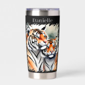 Cool tijger liefhebbers oerwoud geïsoleerde drinkbeker (Voorkant)