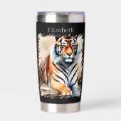 Cool tijger liefhebbers oerwoud geïsoleerde drinkbeker (Voorkant)