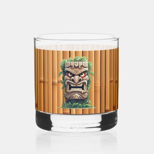 Cool Tiki hoofd partij Whiskey Glas (Achterkant)