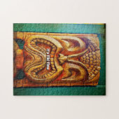 Cool Tiki Time Fun Retro  Hawaii Tropical Legpuzzel (Horizontaal)