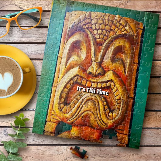 Cool Tiki Time Fun Retro  Hawaii Tropical Legpuzzel