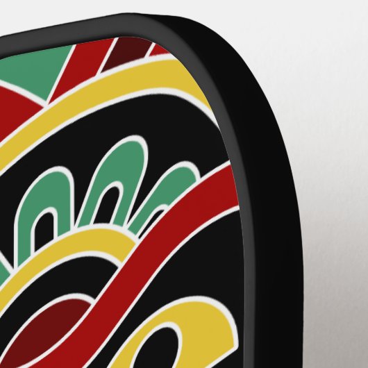 Cool Tiki Totem aangepast monogram Pickleball Paddle (Links Detail)