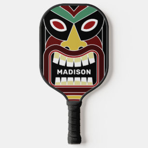 Cool Tiki Totem aangepaste naam Pickleball Paddle