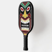 Cool Tiki Totem aangepaste naam Pickleball Paddle (Links)