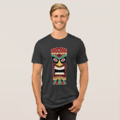 Cool Tiki Totem-shirten en jassen Tri-Blend Shirt (Voorkant volledig)