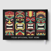 Cool Tiki Totems aangepaste naam en tekst Gastenboek (Achterkant)