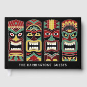 Cool Tiki Totems aangepaste naam en tekst Gastenboek (Voorkant)
