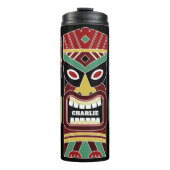 Cool Tiki Totems aangepaste naam tumbler Thermosbeker (Voorkant)