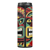 Cool Tiki Totems aangepaste naam tumbler Thermosbeker (Achterkant)