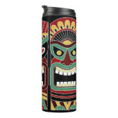 Cool Tiki Totems aangepaste naam tumbler Thermosbeker (Geroteerd rechts)