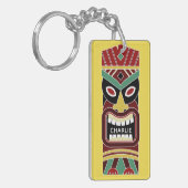 Cool Tiki Totems aangepaste naamsleutelketen Sleutelhanger (Voorkant Links)