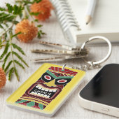 Cool Tiki Totems aangepaste naamsleutelketen Sleutelhanger (Voorkant Rechts)