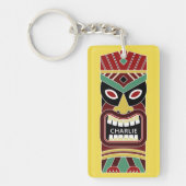 Cool Tiki Totems aangepaste naamsleutelketen Sleutelhanger (Voorkant)