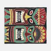 Cool Tiki Totems aangepaste namen fleece dekens (Voorkant (Horizontaal))