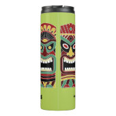 Cool Tiki Totems aangepaste tekst & kleurtumbler Thermosbeker (Achterkant)