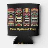 Cool Tiki Totems aangepaste tekst koelbox Blikjeskoeler (Voorkant)