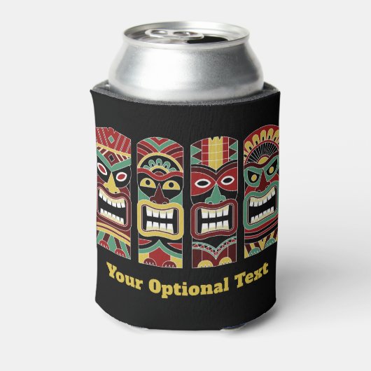 Cool Tiki Totems aangepaste tekst koelbox Blikjeskoeler (Blikje Achterkant)