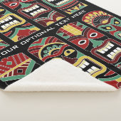 Cool Tiki Totems aangepaste tekstdekens Sherpa Deken (3/4)