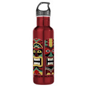 Cool Tiki Totems aangepaste waterflessen Waterfles (Voorkant)