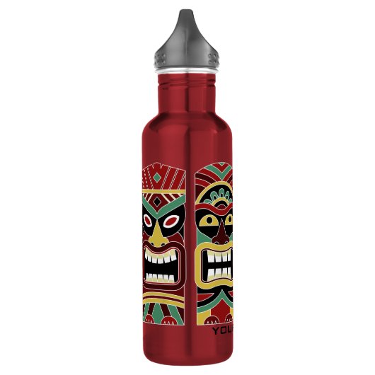 Cool Tiki Totems aangepaste waterflessen Waterfles (Links)