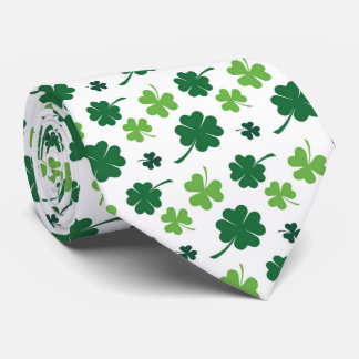 Cool tiled four leaf clovers shamrocks pattern  stropdas
