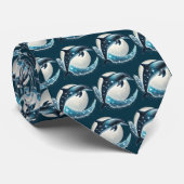 Cool tiled pattern dolphin stropdas (Opgerold)