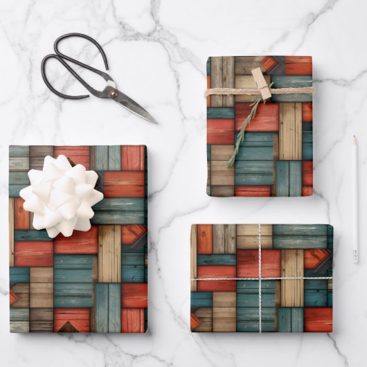 Cool tiled retro Western pattern  Inpakpapier Vel (Voorkant)