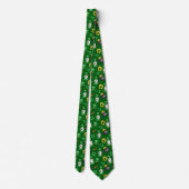 Cool tiled Saint Patrick's Day pattern leprechaun  Stropdas (Achterkant)