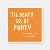 Cool Till Death Do Us Party Aangepaste bruiloft se Servet (Voorkant)