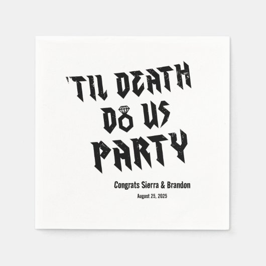 Cool Till Death Do Us Party Gepersonaliseerd serve Servet (Voorkant)