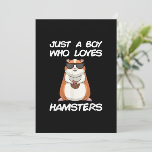 Cool tiny Hamster Gift for Kids Aankondiging (Staand voorkant)
