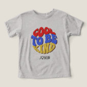 COOL TO BE KIND (gepersonaliseerd) PEUTER T-SHIRT (Design voorkant)