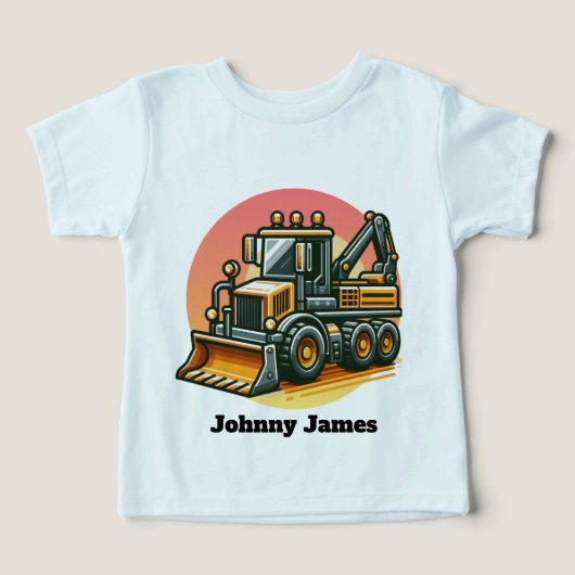 Cool Toddler Boys construction customizable  (Design voorkant)